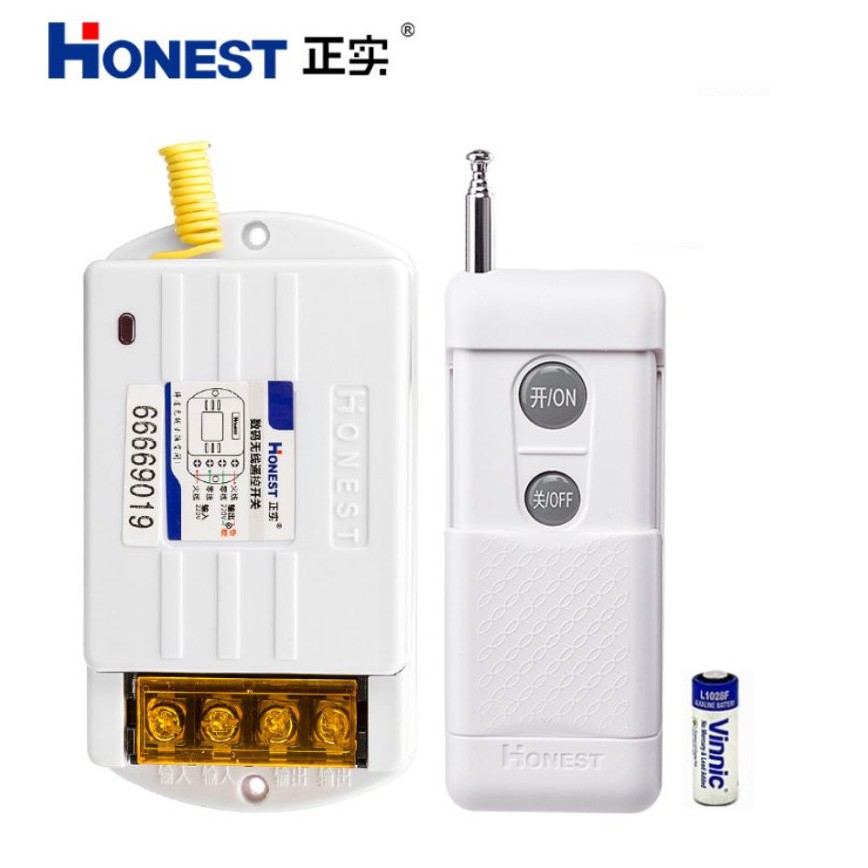 (CÓ HỌC LỆNH) Honest HT-6220KGD .Công tắc điều khiển từ xa công suất lớn 220v 40A 1000m dùng cho máy bơm ,moto điện..