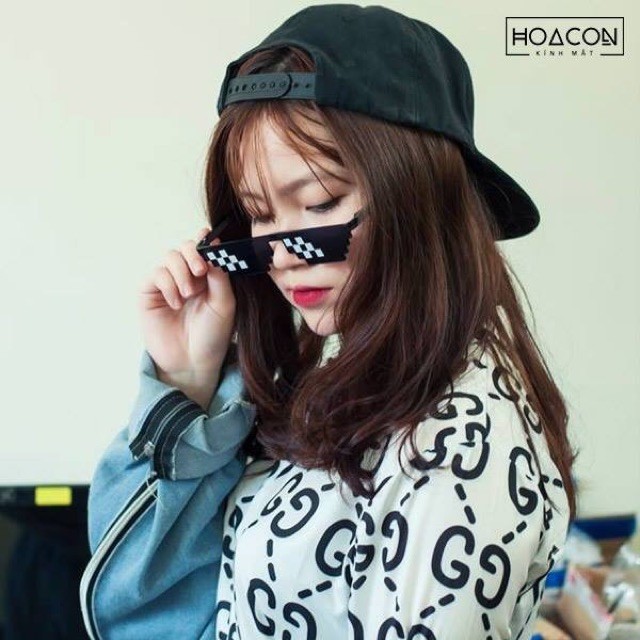 kính thug life tam giác 6 chấm nam nữ