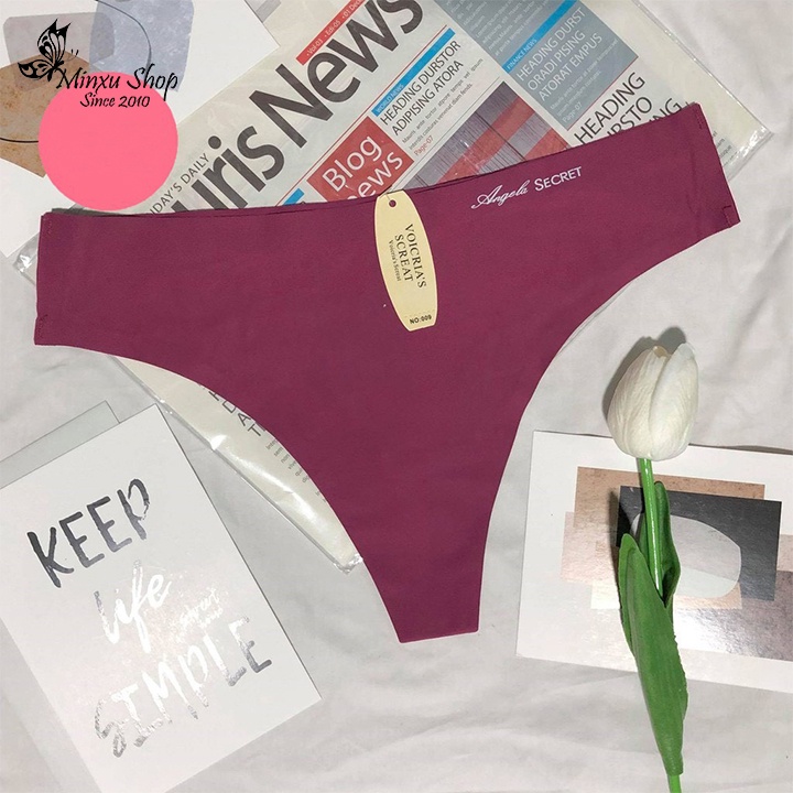 Quần lót lọt khe đúc su thun lạnh, quần lót không viền siêu mỏng siêu mát sexy quyến rũ cao cấp cho nữ Minxu shop 009