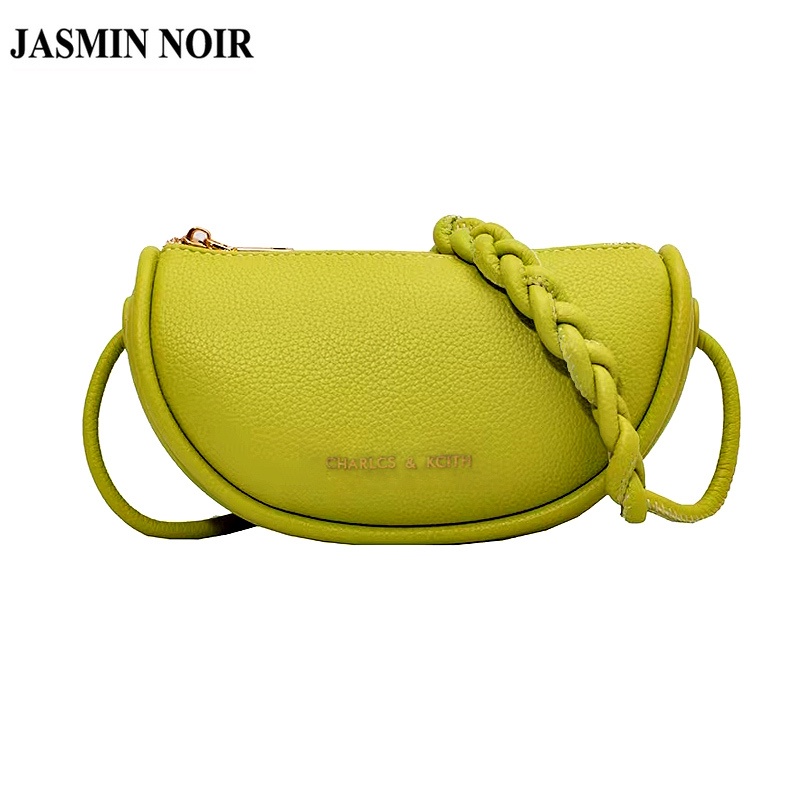 Túi Đeo JASMIN NOIR Chéo Da PU Hình Yên Ngựa Xoắn Đơn Giản Cho Nữ