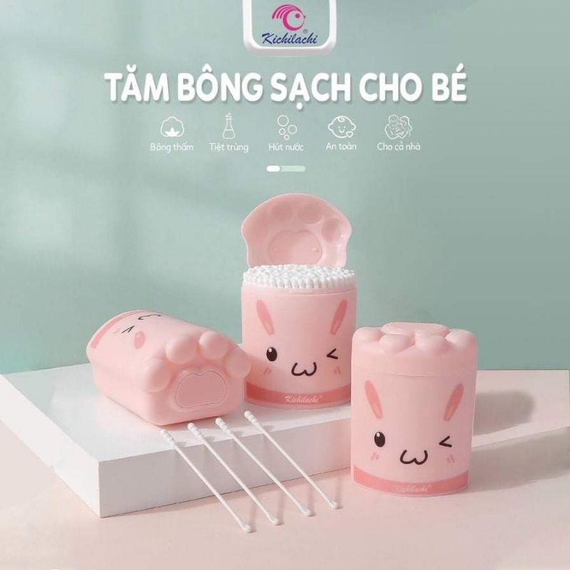 TĂM BÔNG KICHI CHO BÉ  Đầu Xoắn _ Đầu Dẹp