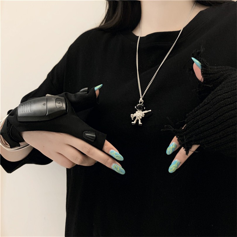 [Spot] Dây Chuyền Mặt Hình Phi Hành Gia Phong Cách Hip Hop Hàn Quốc 12983