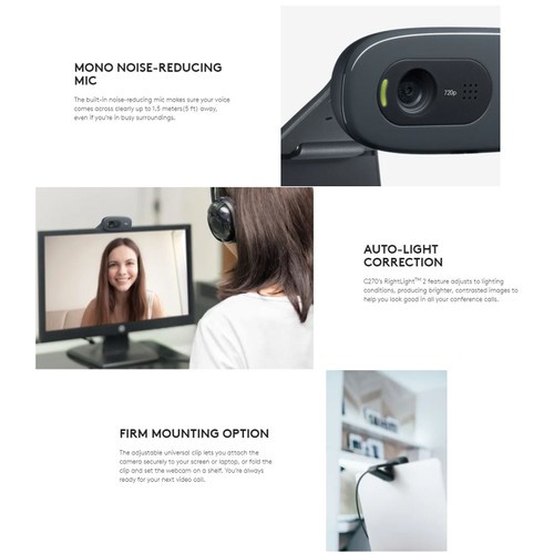 Webcam Logitech C270 Hd 720p C 270 Chính Hãng