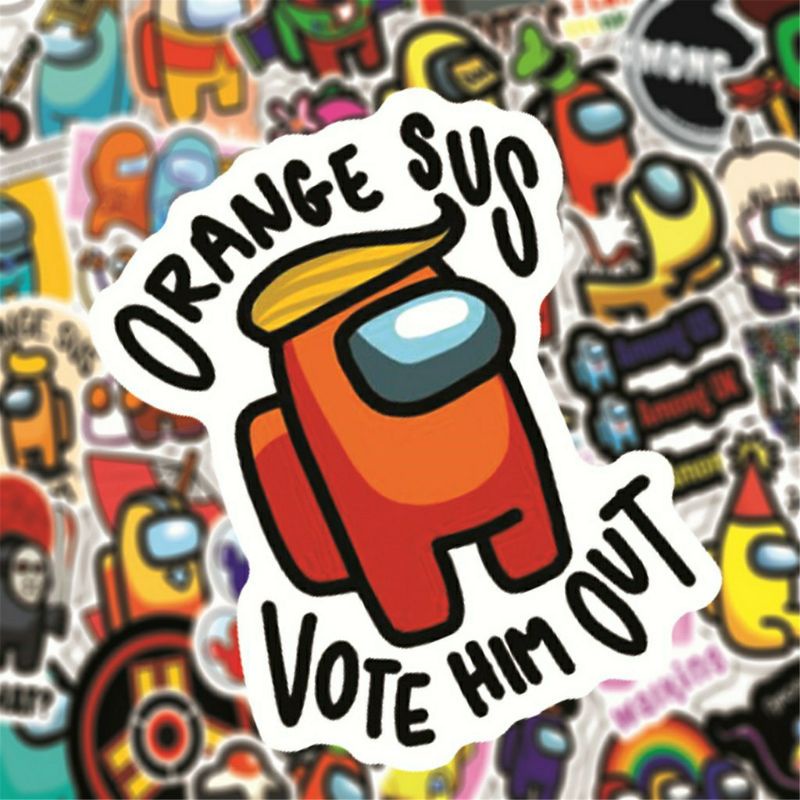 Set 10 miếng dán tatoo hình xăm Noel và sticker Among Us chống thấm