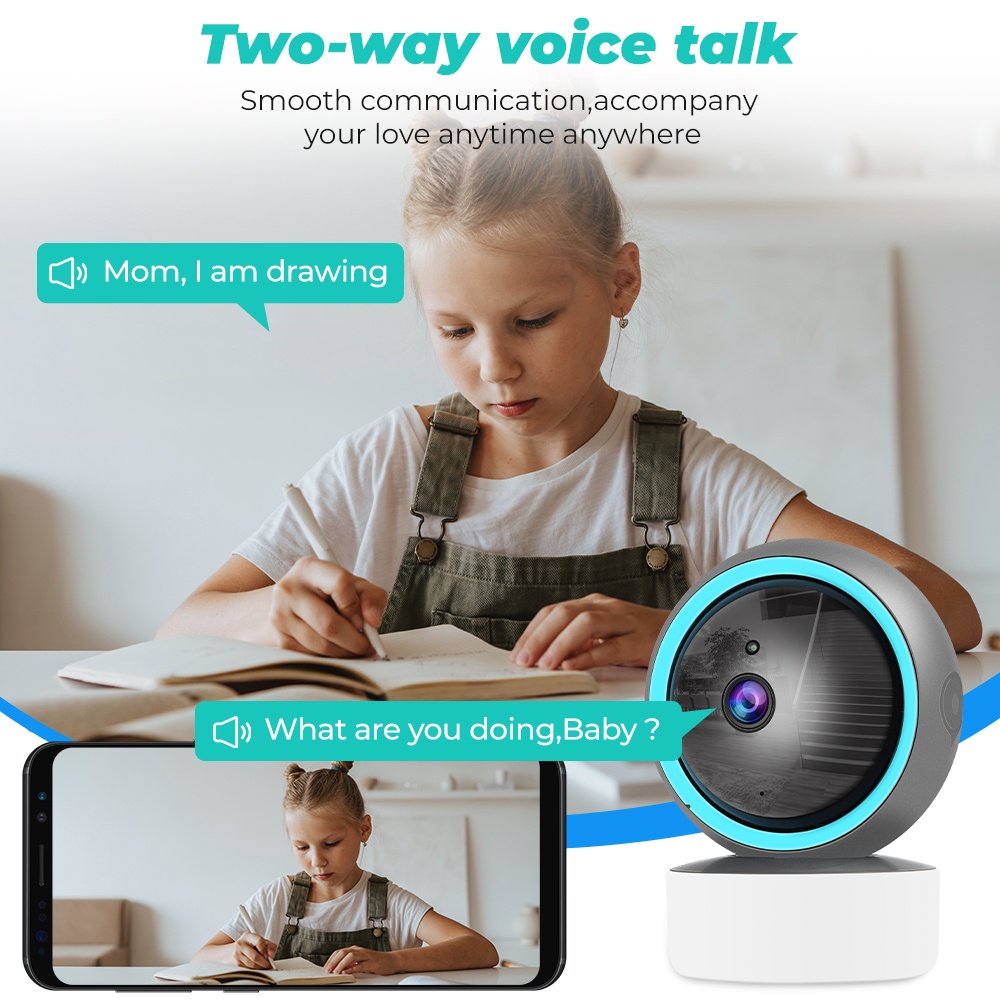 Camera giám sát IP thông minh SMARTRUL WIFI không dây 1080P 2MP tầm nhìn ban đêm