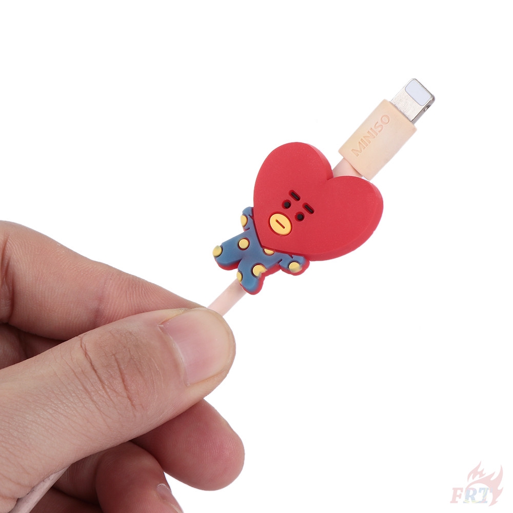 1 phụ kiện bảo vệ đầu cáp dữ liệu cho iphone hình kpop BT21 Bangtan Boys