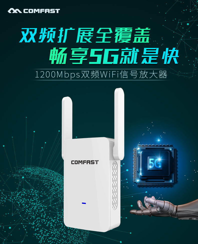 Bộ Khuếch Đại Tín Hiệu Wifi 100% Comfast) Comfast 753ac 1200m | BigBuy360 - bigbuy360.vn