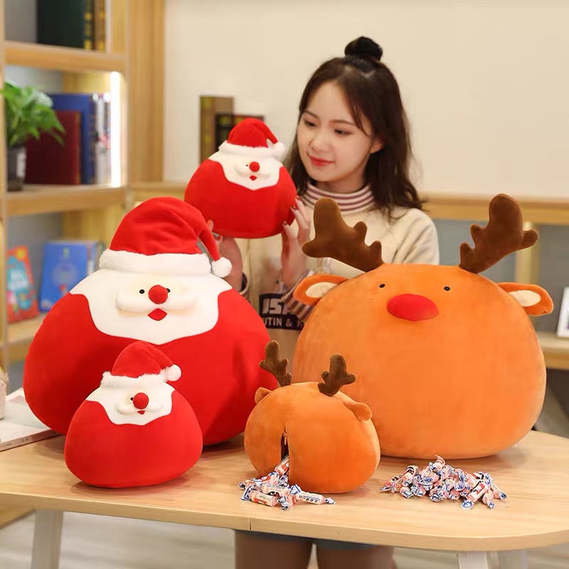 Gối Giữ Ấm Tay Hình Ông Già Noel/Tuần Lộc Dễ Thương