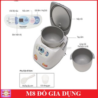 Nồi cơm điện tử SHARP KS-ZT18 - m8 đồ gia dụng