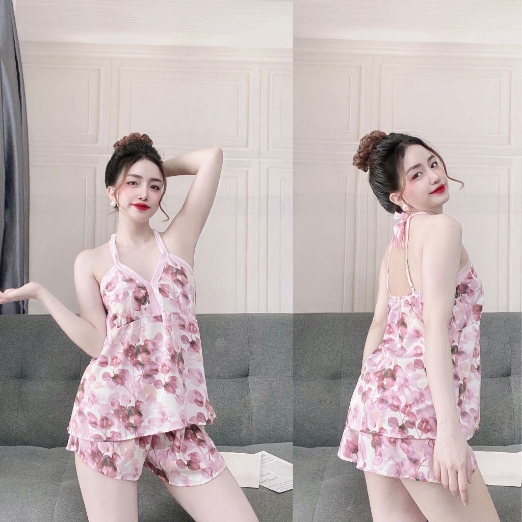 Đồ ngủ nữ❣️FREE SHIP❣️Đồ ngủ sexy lụa Satin cao cấp mềm mại xinh xắn<65kg | BigBuy360 - bigbuy360.vn