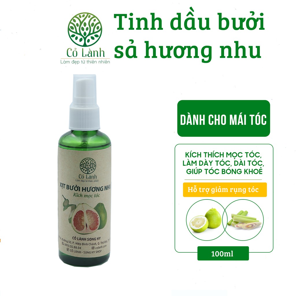 Tinh dầu bưởi sả hương nhu cỏ lành 100ml - giúp mọc tóc - ảnh sản phẩm 3