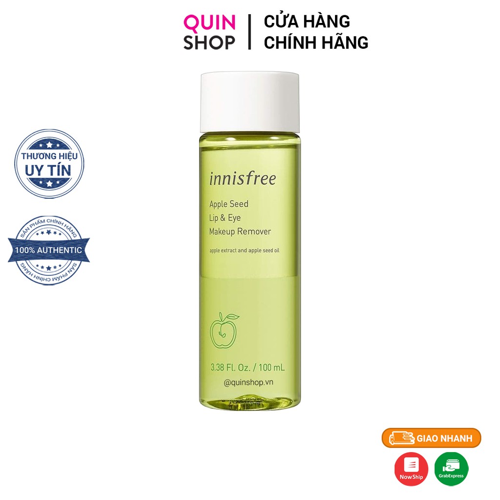 Tẩy Trang Mắt Môi Innisfree Apple Seed Lip & Eye Remover