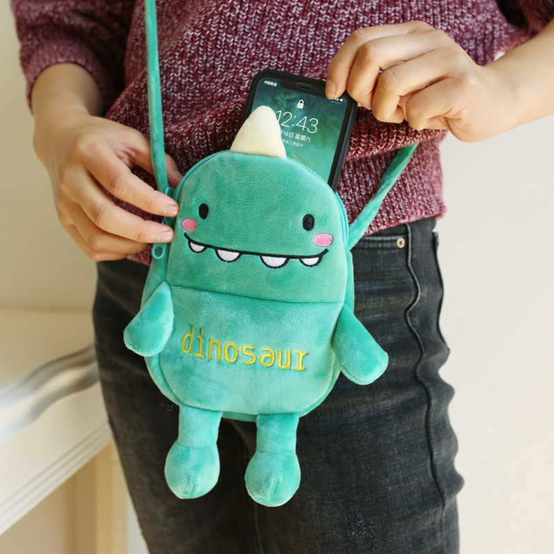 Túi Đeo Chéo Đựng Điện Thoại Họa Tiết Hoạt Hình Dễ Thương