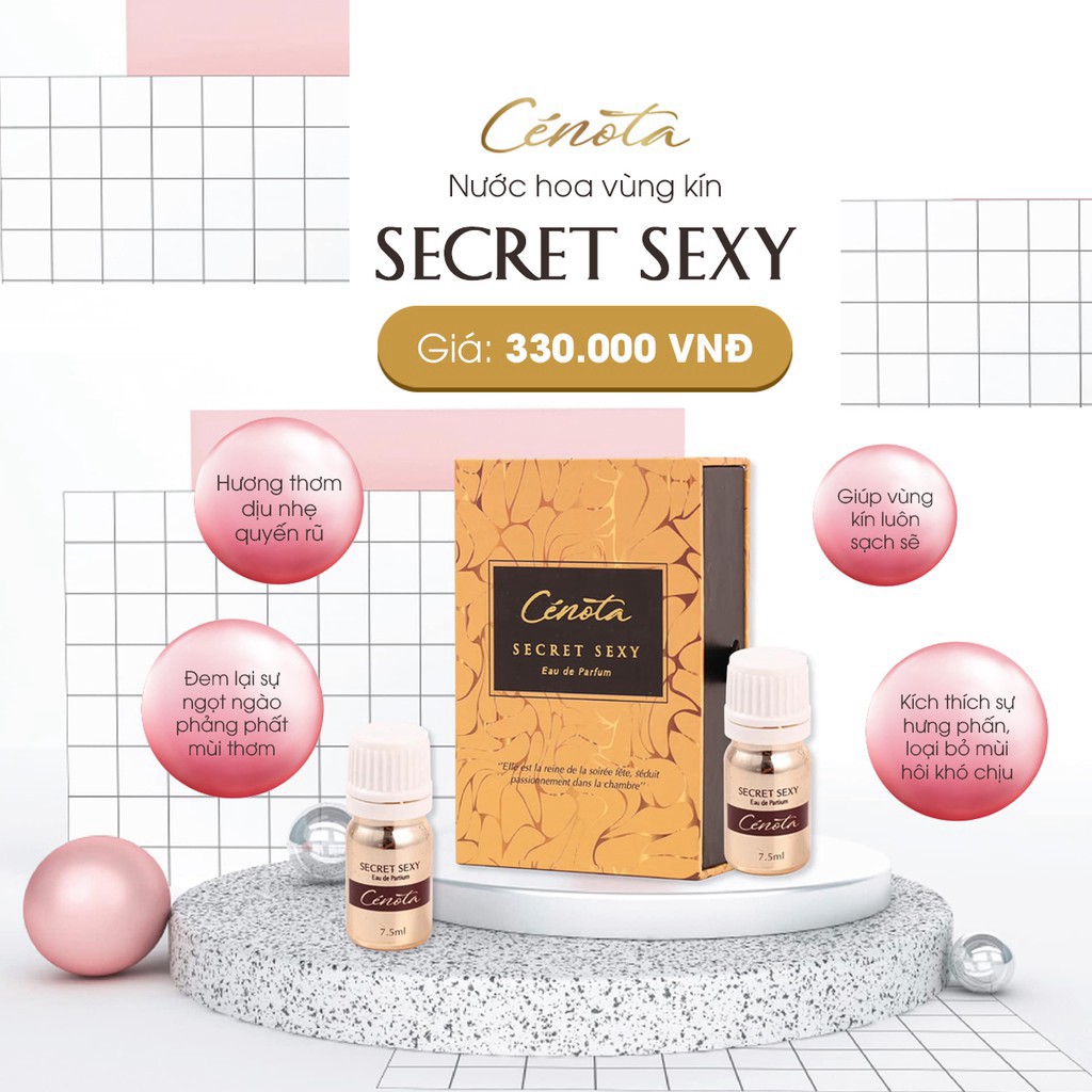 HÀNG CAO CẤP -  [BÁN LỖ LẤY ĐÁNH GIÁ 5 SAO] Nước Hoa Vùng Kín Cenota Secret Sexy 5ml Quyến Rũ, Khả Năng Lưu Hương Lên Tớ