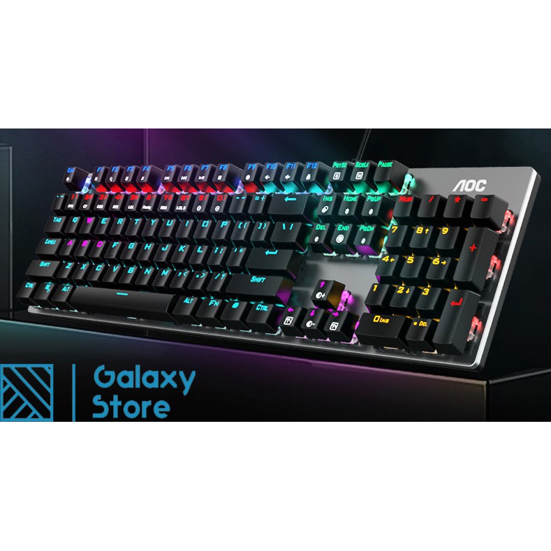 BÀN PHÍM CƠ BLUE SWITCH AOC GK410 CHUYÊN GAME ĐỈNH CAO