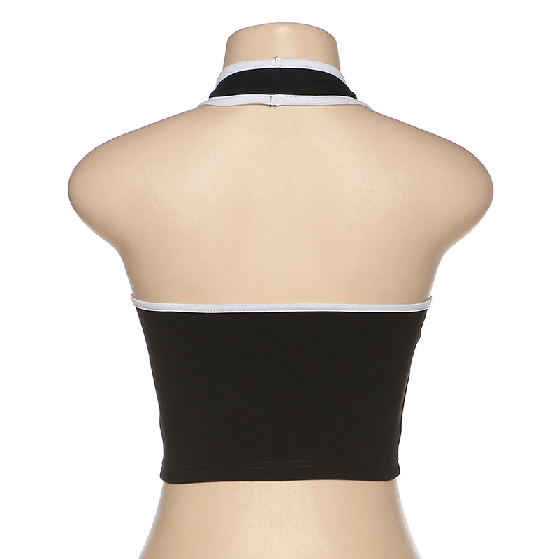 DUNEA Áo hai dây hở lưng quyến rũ phong cách chÂu Âu cá tính thời trang dành cho nữ