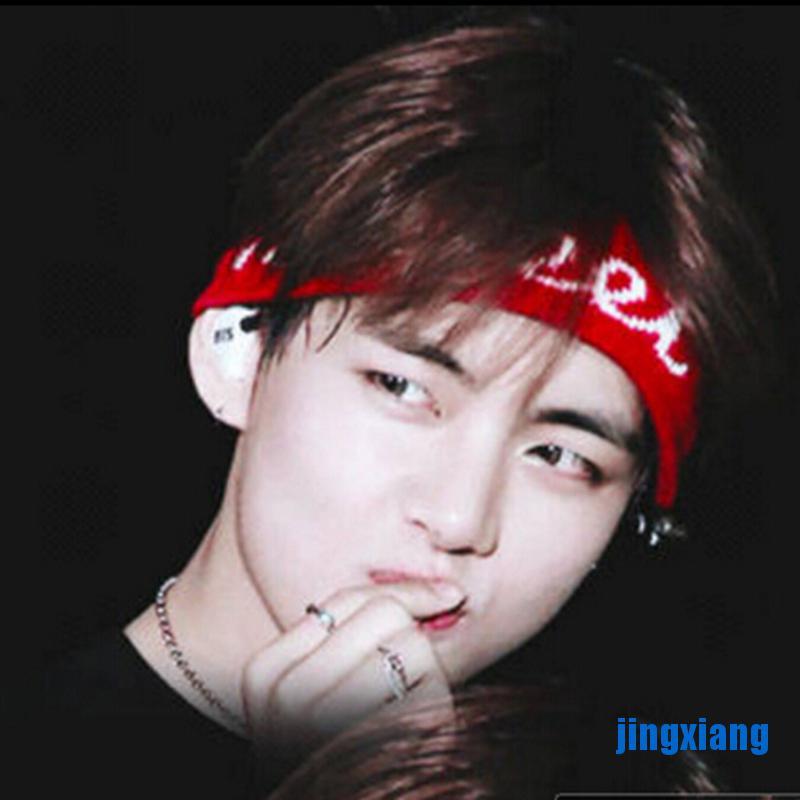 [jing] Kpop BTS V Head Band Bangtan Boys Wide Sports Yoga Headband Stretch Elastic [vn]