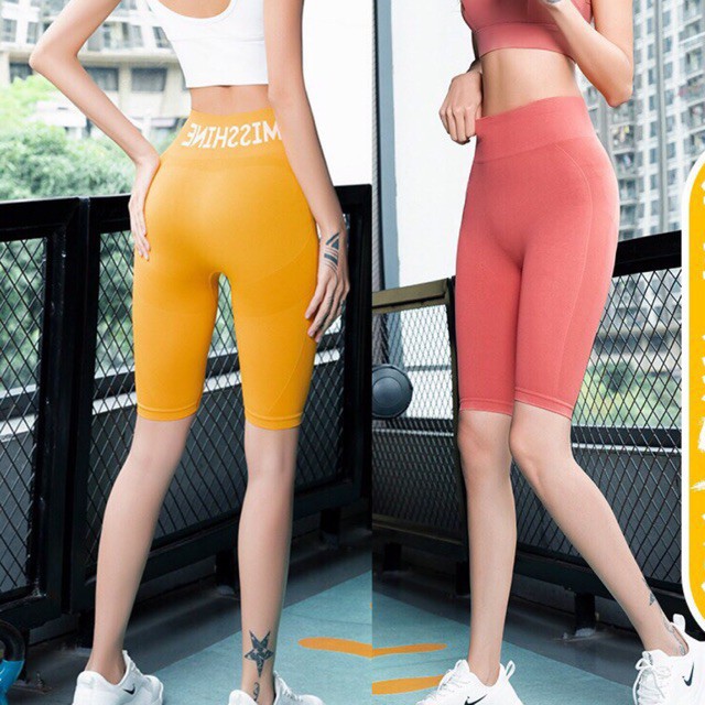 Quần thể dục Quần Tập gym yoga Dáng Lửng Thể Thao Thời Trang misshine