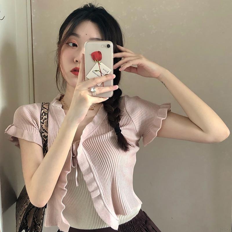 Áo kiểu cổ chữ V thời trang phong cách Hàn Quốc dành cho nữ | BigBuy360 - bigbuy360.vn