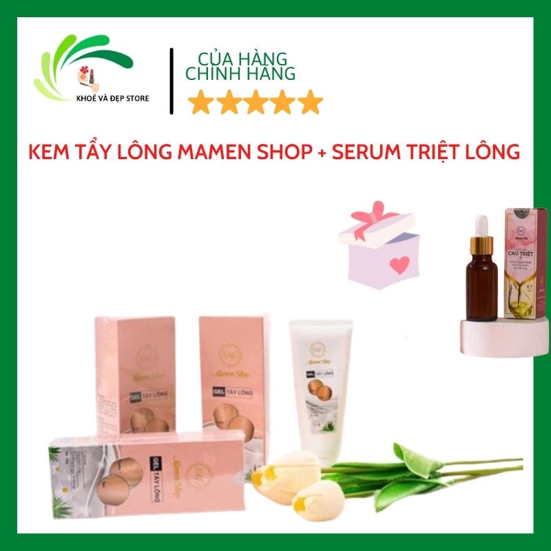 COMBO CHÍNH HÃNG KEM TẨY LÔNG MAMEN SHOP TẨY SẠCH LÔNG VĨNH VIỄN TRONG VÒNG 5 PHÚT MÀ KHÔNG CẦN ĐI SPA