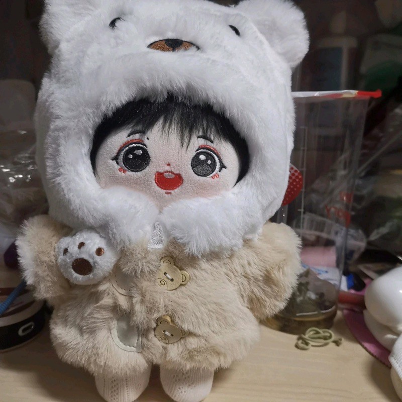 Áo khoác gấu cho doll 20cm (áo khoác đã bán hết, chỉ còn lẻ áo phông).