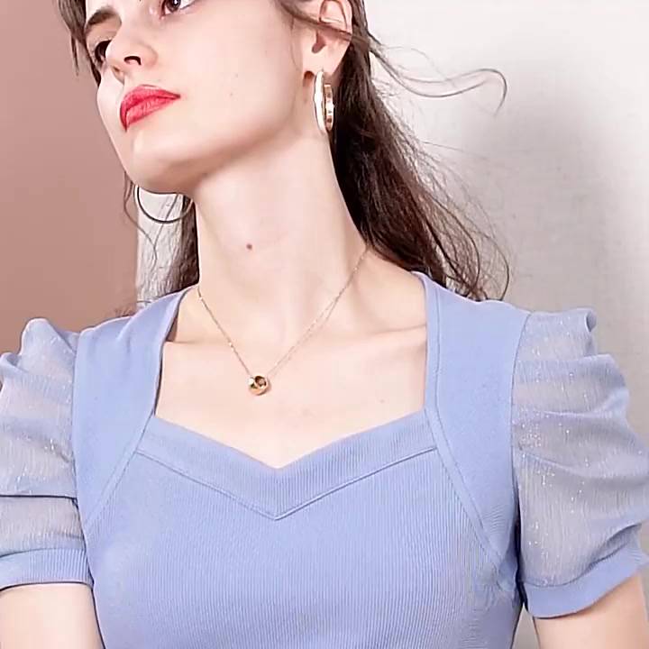 Áo thun YEYA tay ngắn phồng bằng lụa lạnh hàng mới cho nữ | BigBuy360 - bigbuy360.vn