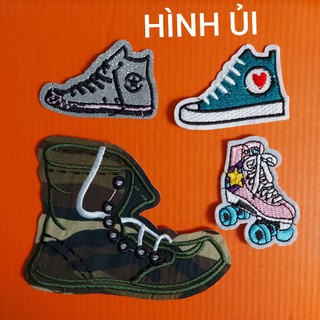 Hình may và hình ủi chiếc giày .