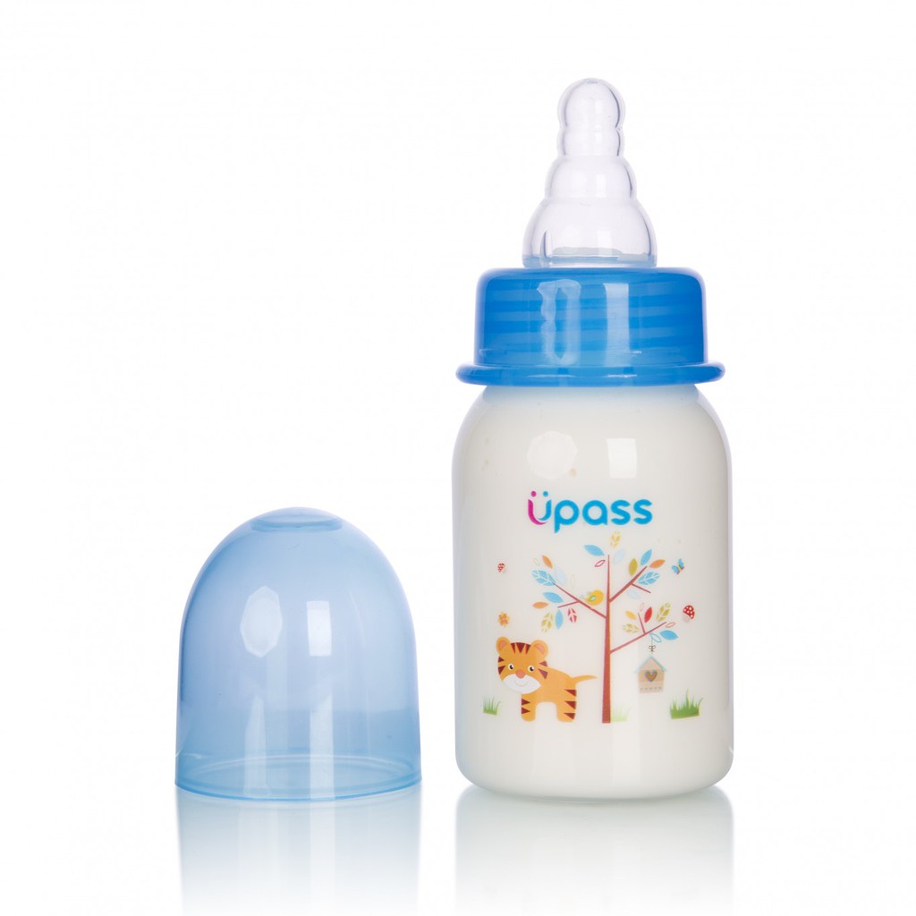 (Made In Thái Lan) Bình Sữa Cổ Thường Núm Ty Silicon 140ml Upass UP0104X