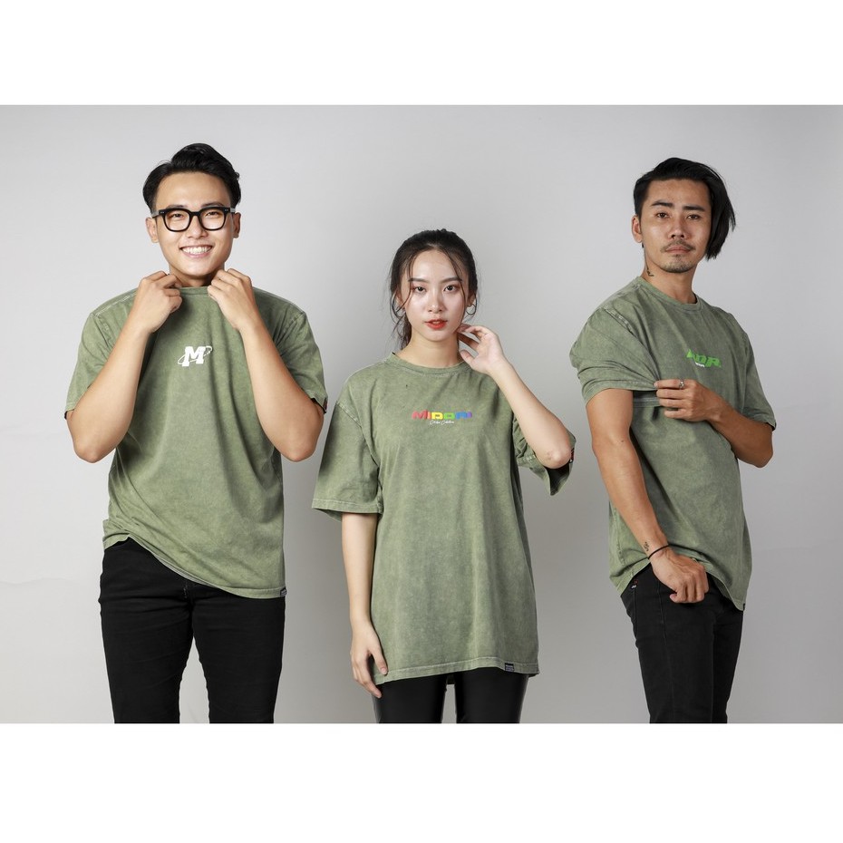 Áo thun form rộng tay lỡ Unisex Phông Nam Nữ Wash Cao Cấp Local Brand Mi Midori
