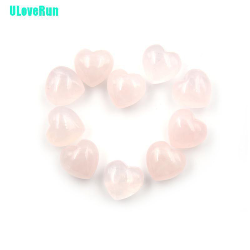1 Đá Thạch Anh Hình Trái Tim Màu Hồng Xinh Xắn