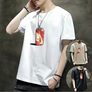 Triple A💕Korean version of the 2021 new short-sleeved T-shirt men's trend slim bottoming shirt youth plus size round neck t-shirt trend