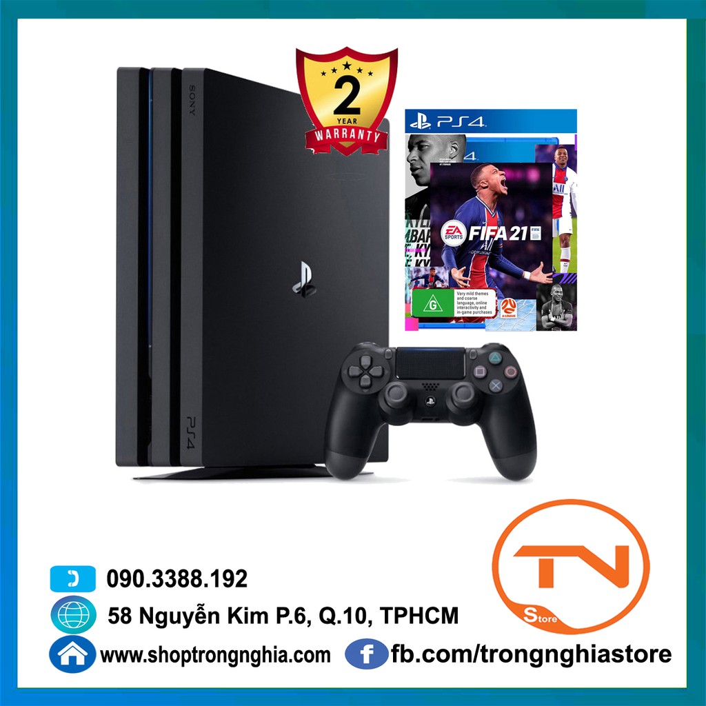 Máy PS4 Pro 7218B Sony 1 TB + Đĩa FIFA 21 - Hàng chính hãng bảo hành 24 tháng