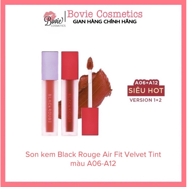 (Sẵn - 17 màu) Son kem Black Rouge Air Fit Velvet A12 A06