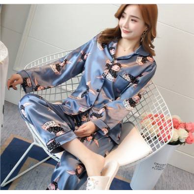 Bộ đồ ngủ dài tay plus size cho nữ