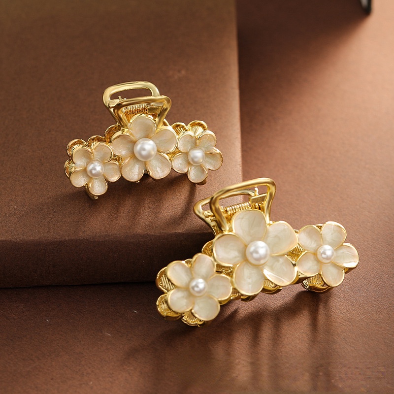 Kẹp Tóc Hình Hoa Bằng Hợp Kim