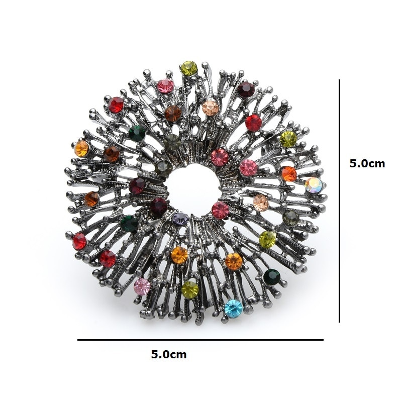 Ghim Cài Áo Hình Cờ Lê Tròn Đính Đá Sang Trọng