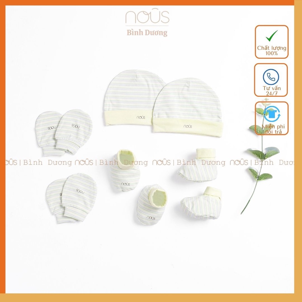 [FULL] Set Phụ Kiện Cho Bé Sơ Sinh - Bao Tay Nous - Bao Chân Nous - Mũ Nous (Size Sơ sinh Newborn) đủ màu - BIPBIPSTORE