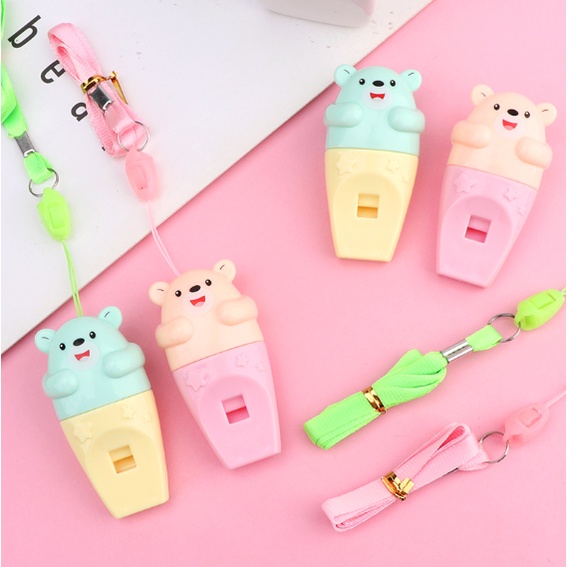 Kèn Còi Thổi Hình Gấu Nhựa ABS Cap Cấp Cho Bé