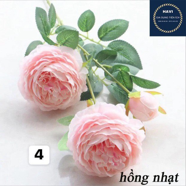 [Nhung bebu]  [Giá Sỉ] Hoa Giả - Hoa Hồng Lụa Havi cao cấp (65cm) trang trí nhà cửa, nội thất,cửa tiệm,...