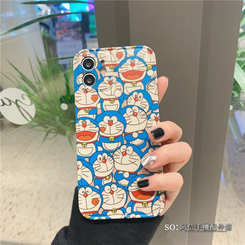 Toàn Bộ Ốp Điện Thoại Silicon Chống Sốc Bảo Vệ Màn Hình In Hình Doraemon Đáng Yêu Cho Iphone12 Pro I11 Xs Max Xr I8 I7Plus