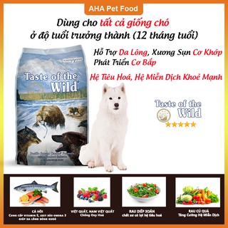 Thức Ăn Cho Chó Samoyed Taste Of The Wild Bao 2kg - Pacific Stream Cá Hồi Xông Khói, Rau Củ Quả