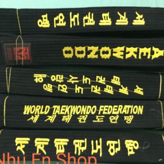 Đai đen Taekwondo cao cấp 2 vòng
