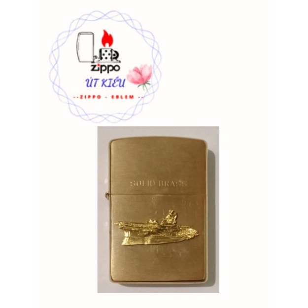 Miếng eblem dán Zippo đồng nguyên khối US16