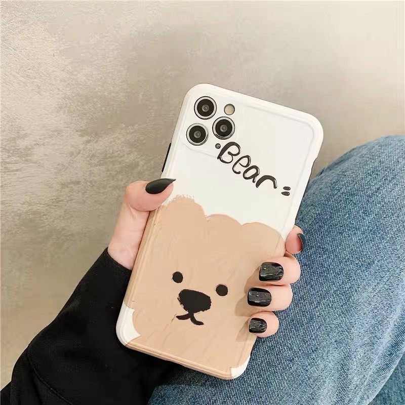 Ốp Onion gấu nâu bear dẻo mịn Hàn Quốc dành cho iPhone 11 Pro Max 7 8 Plus X XsMax XR