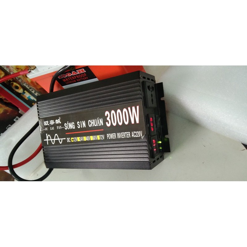 KICH ĐIỆN INVERTER 12V 3000W SIN CHUẨN - 12V 3000W SÓNG SIN CHUẨN