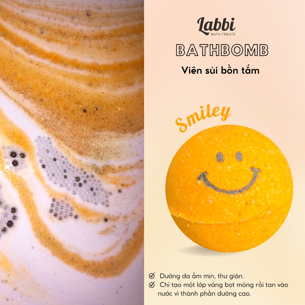 SMILEY [Labbi] Bath bomb / Viên sủi bồn tắm / Bom tắm