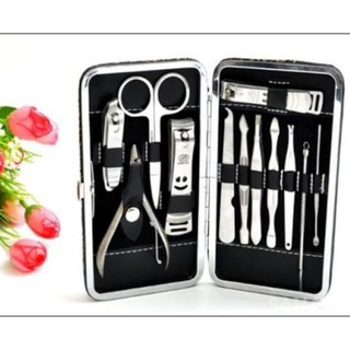 Bộ bấm móng tay 12 chi tiết bằng thép không gỉ, bộ cắt móng tay cao cấp