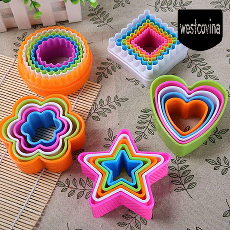 [Hot]☀ Set 5 Khuôn Làm Bánh Quy Đa Năng Tiện Dụng Bằng Nhựa Cao Cấp