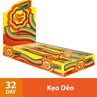 Hộp kẹo dẻo chupa chups cầu vồng hương trái cây hộp 48 cây