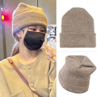 Mũ len beanie xám giống rosé blackpink